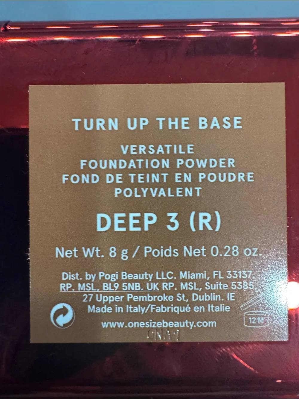 ONE/SIZE buildable powder